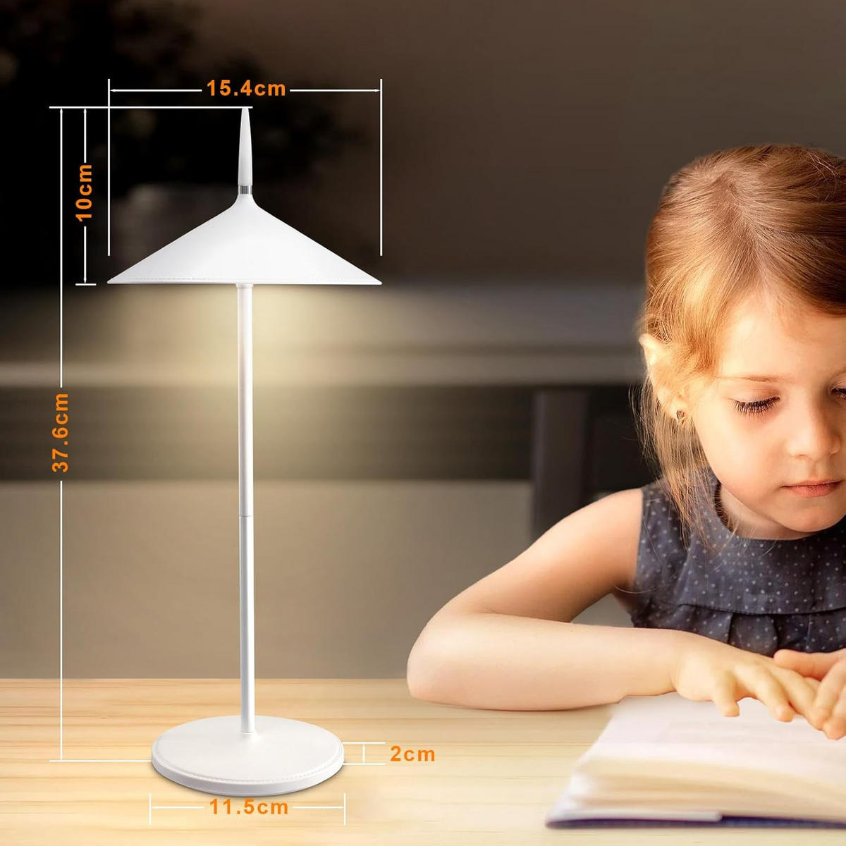 TISCHLEUCHTE Hellmann 15.4/37.6/15.4 cm - Weiß, Metall (15.4/15.4/37.6cm) - ZMH