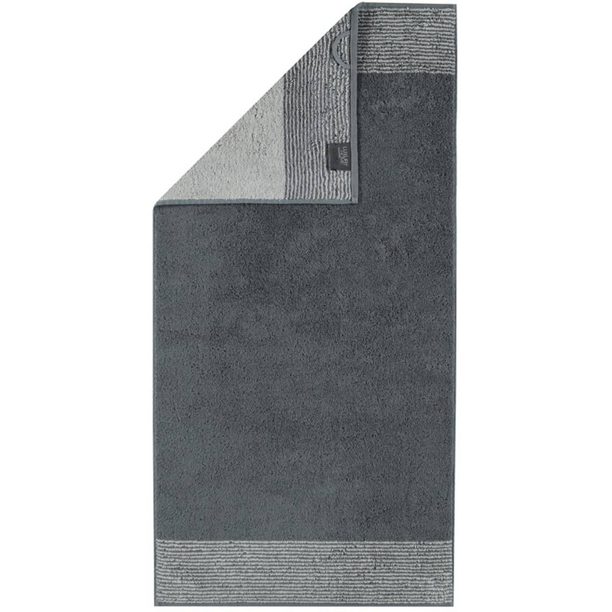 HANDTUCH Unisex Luxury Home C Two-Tone Grau Baumwolle 10er Pack - Schieferfarben, Naturmaterialien (50/100cm) - Cawoe