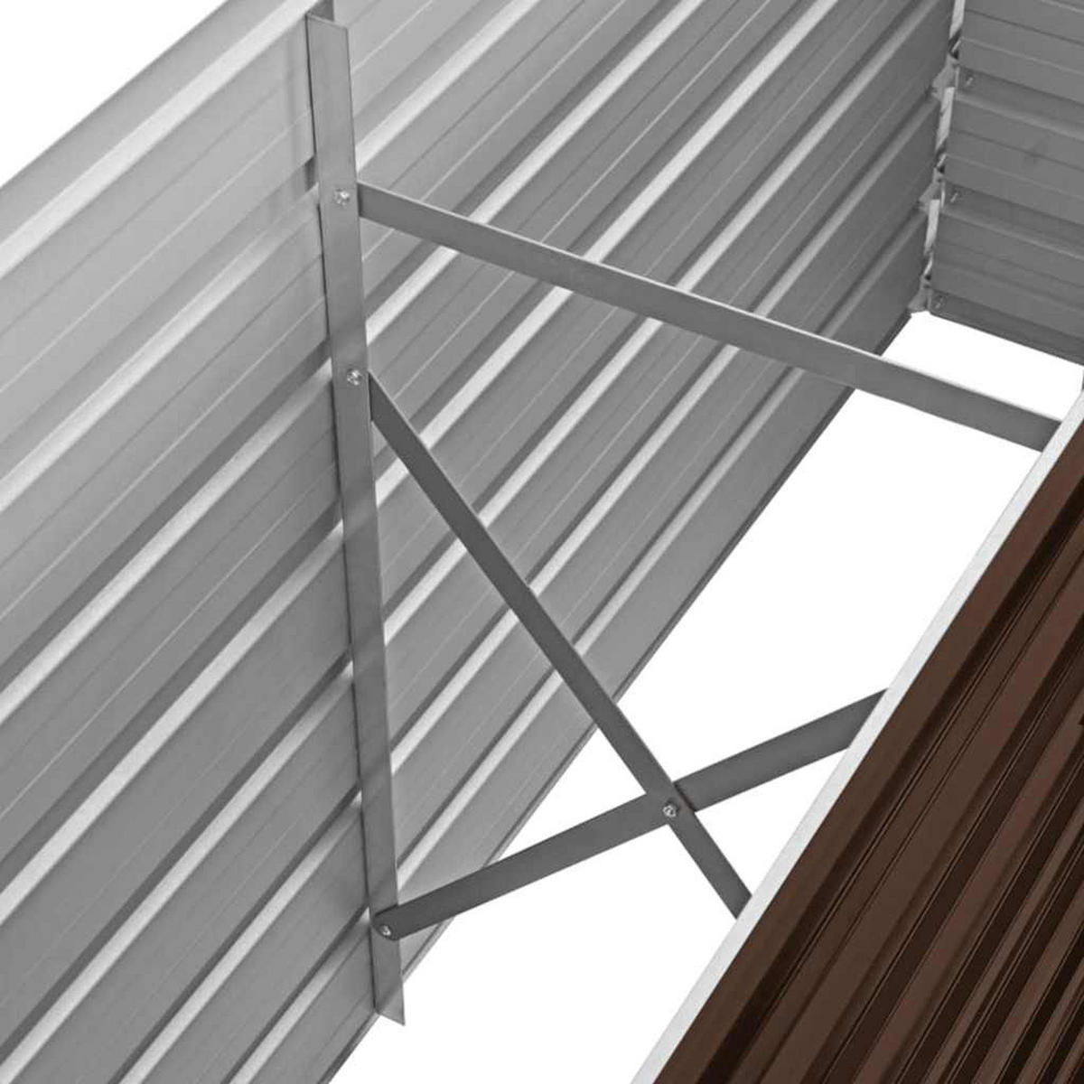 HOCHBEET für Garten OSKAR Braun 160x40x77 cm Metall - Braun, Metall (160/77/40cm) - DELUKE