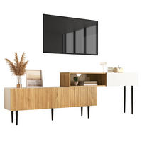 TV-SCHRANK modern in Weiß 180/35/48 cm - Eichefarben, Holzwerkstoff (220/63.5/30cm) - Redom
