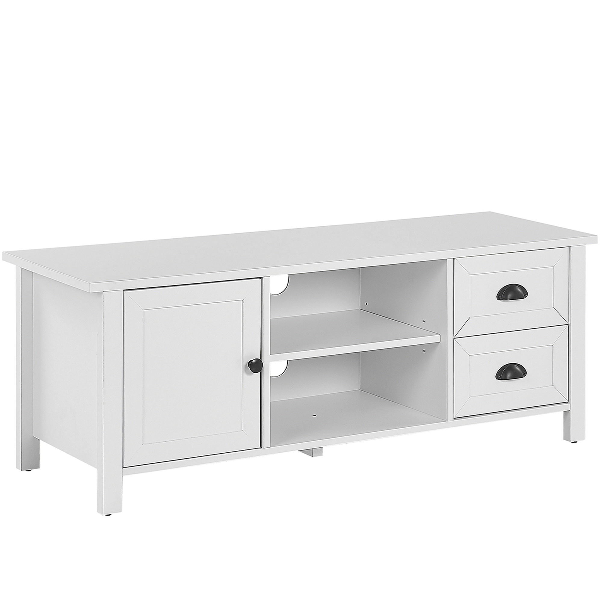 TV-MÖBEL Weiß HONOLULU 42/120/46 cm - Weiß, Holzwerkstoff (120/46/42cm) - Beliani