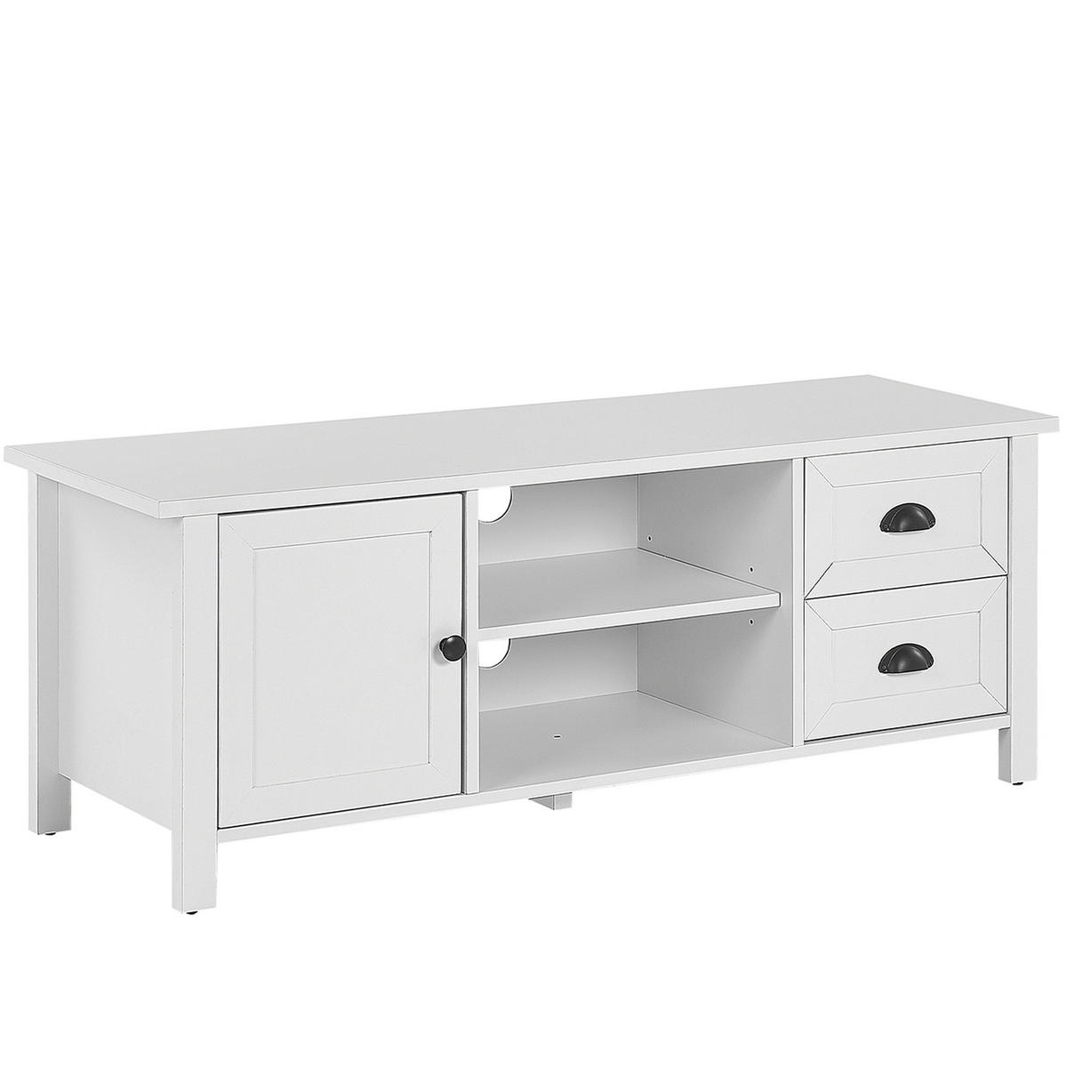 TV-MÖBEL Weiß HONOLULU 42/120/46 cm - Weiß, Holzwerkstoff (120/46/42cm) - Beliani