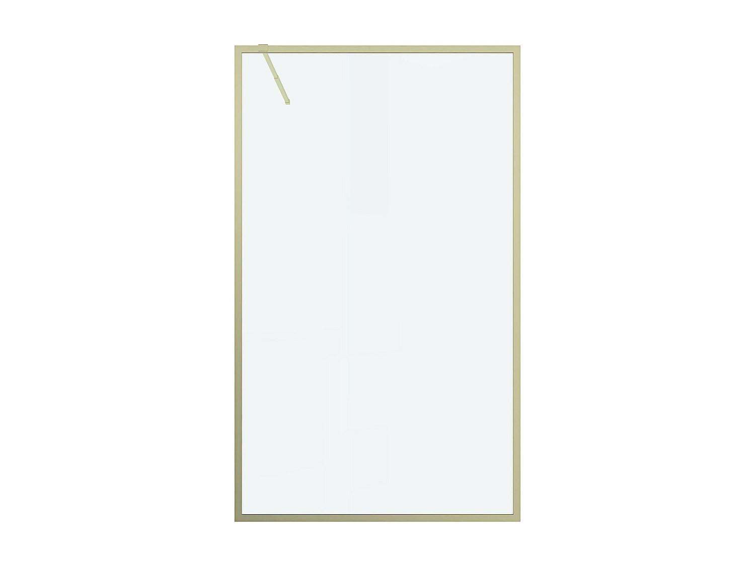 DUSCHWAND - 120 cm x 92 cm - Metall, Glas - Goldfarben - AMBERI - Goldfarben, Glas/Metall (120/200cm) - Vente-Unique