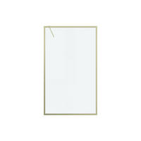 DUSCHWAND - 120 cm x 92 cm - Metall, Glas - Goldfarben - AMBERI - Goldfarben, Glas/Metall (120/200cm) - Vente-Unique