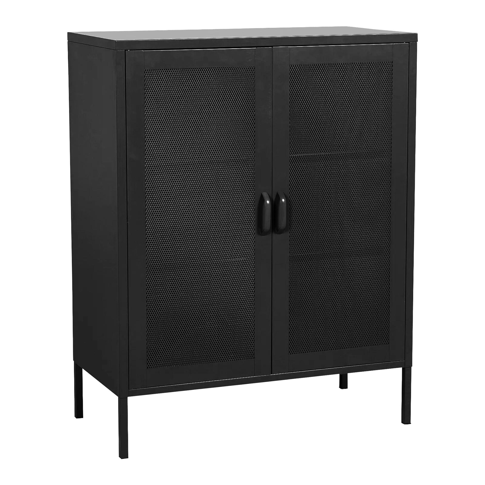 HIGHBOARD Falköping - Schwarz, Metall (80/101.5/40cm) - [en.casa]