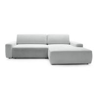ECKSOFA Bamby Silberfarben 264 cm - Silberfarben, Textil (264/82/162cm) - Pillovely