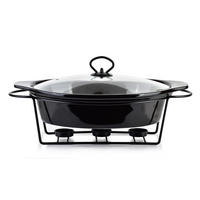AUFLAUFFORM Modern Kitchen Schwarz 39/28/12 cm Keramik - Schwarz, Keramik (28/12/39cm) - Mondex