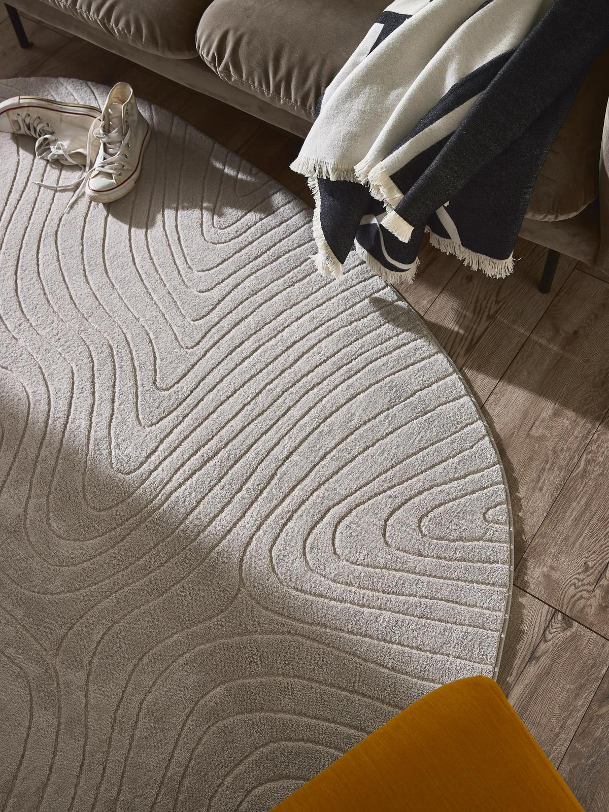 TEPPICH Pam waschbar Grau 120/160 cm - Grau, Kunststoff/Textil (120/160cm) - benuta