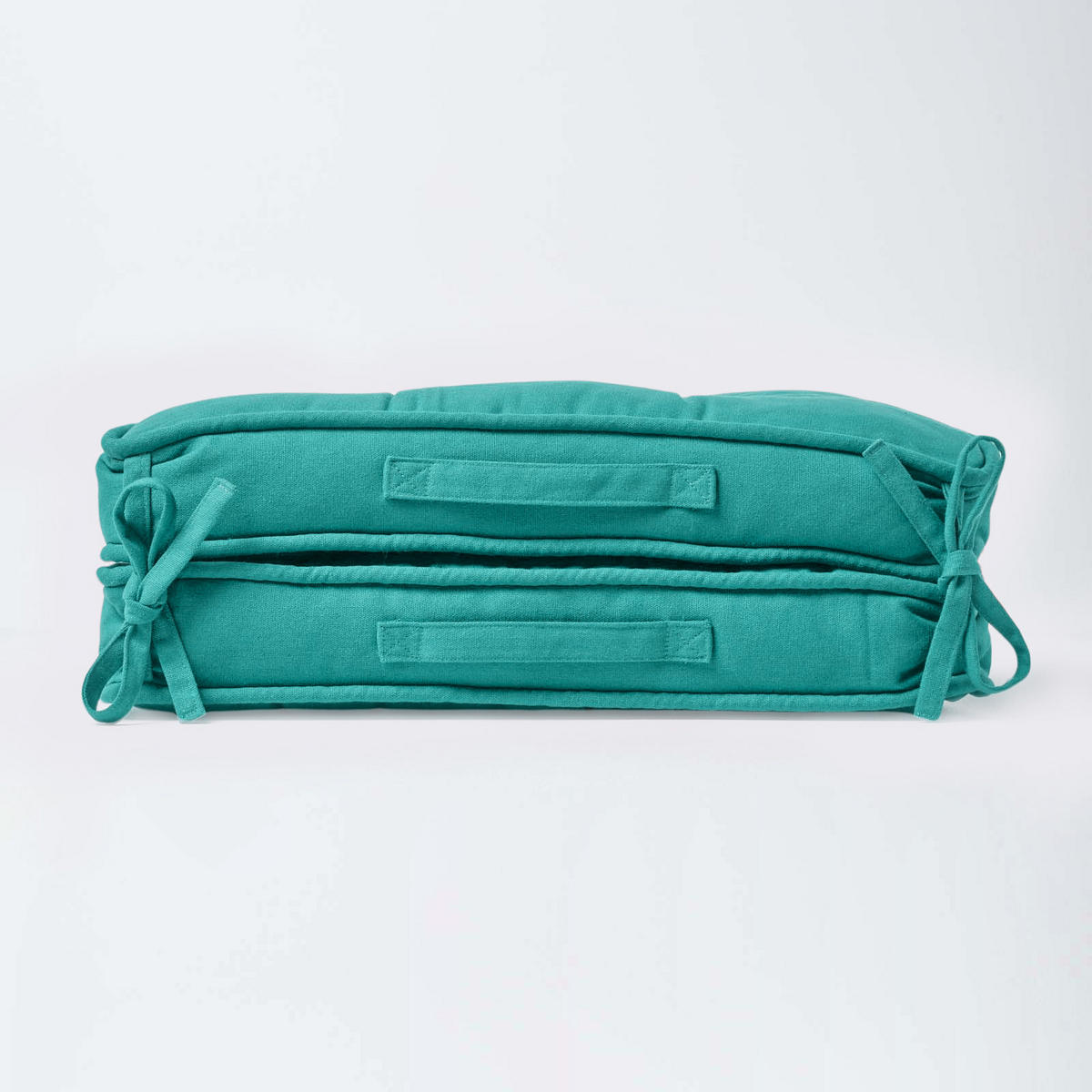 REISEKISSEN türkis 50/50/10 cm – Klappkissen Baumwolle - Türkis, Textil (50/50/12cm) - Homescapes