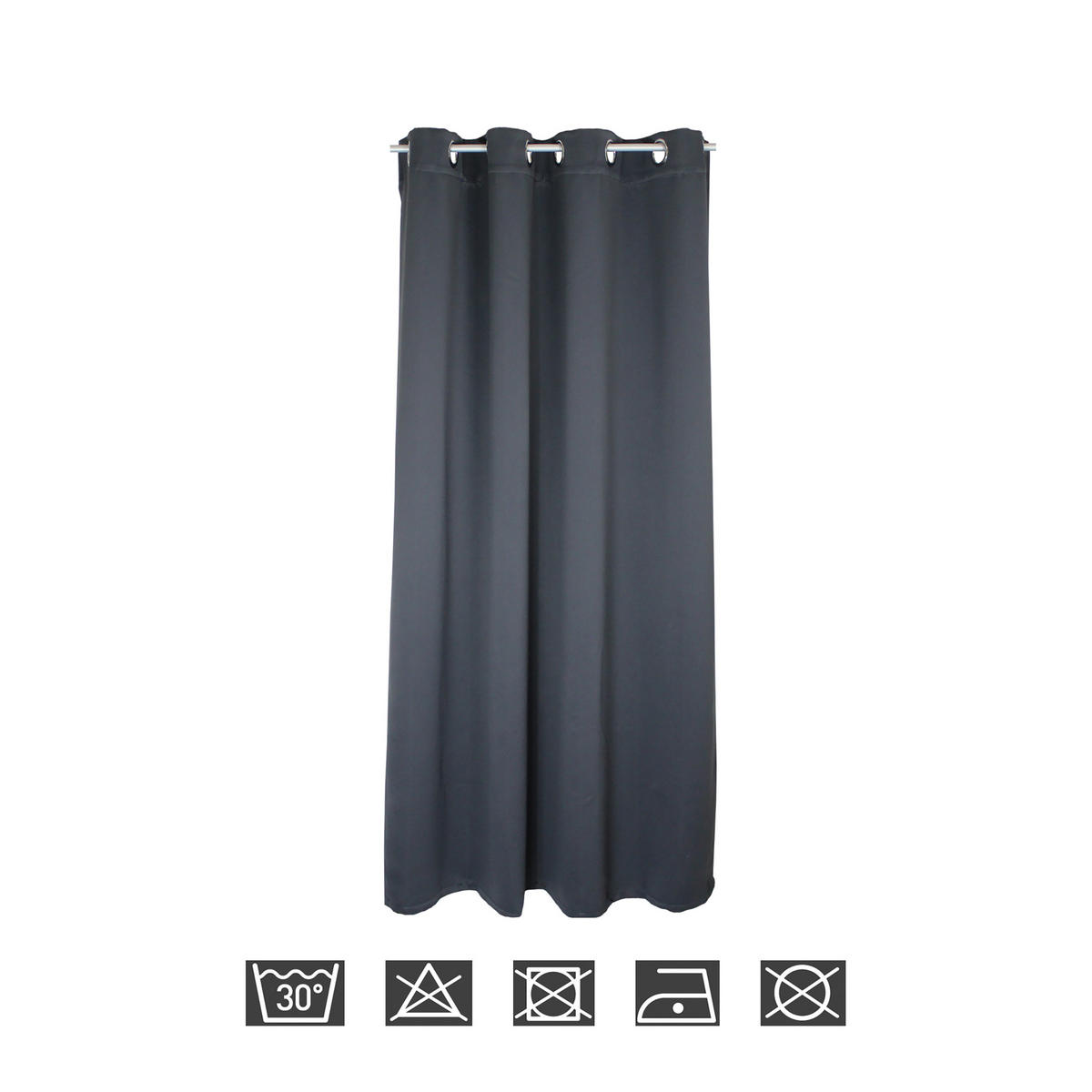 VERDUNKELUNGSVORHANG Ösen 140/145 cm Anthrazit - Anthrazit, Textil (140/145cm) - TiborTex
