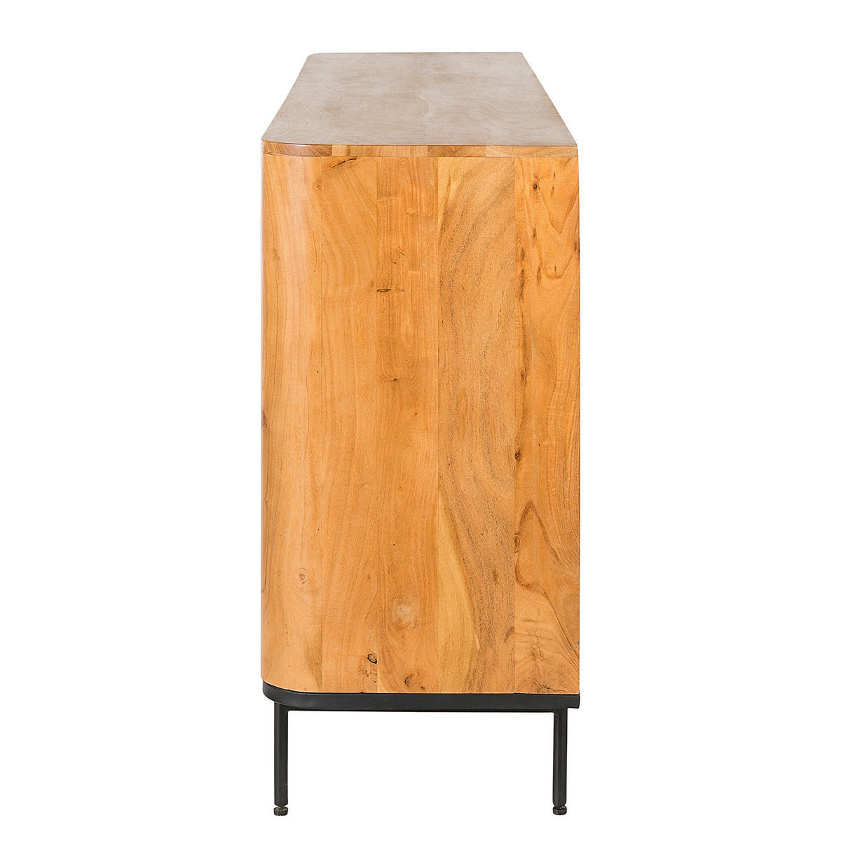 SIDEBOARD - Akazie massiv / Metall - Akaziefarben, Holz (177/90/42cm) - home24
