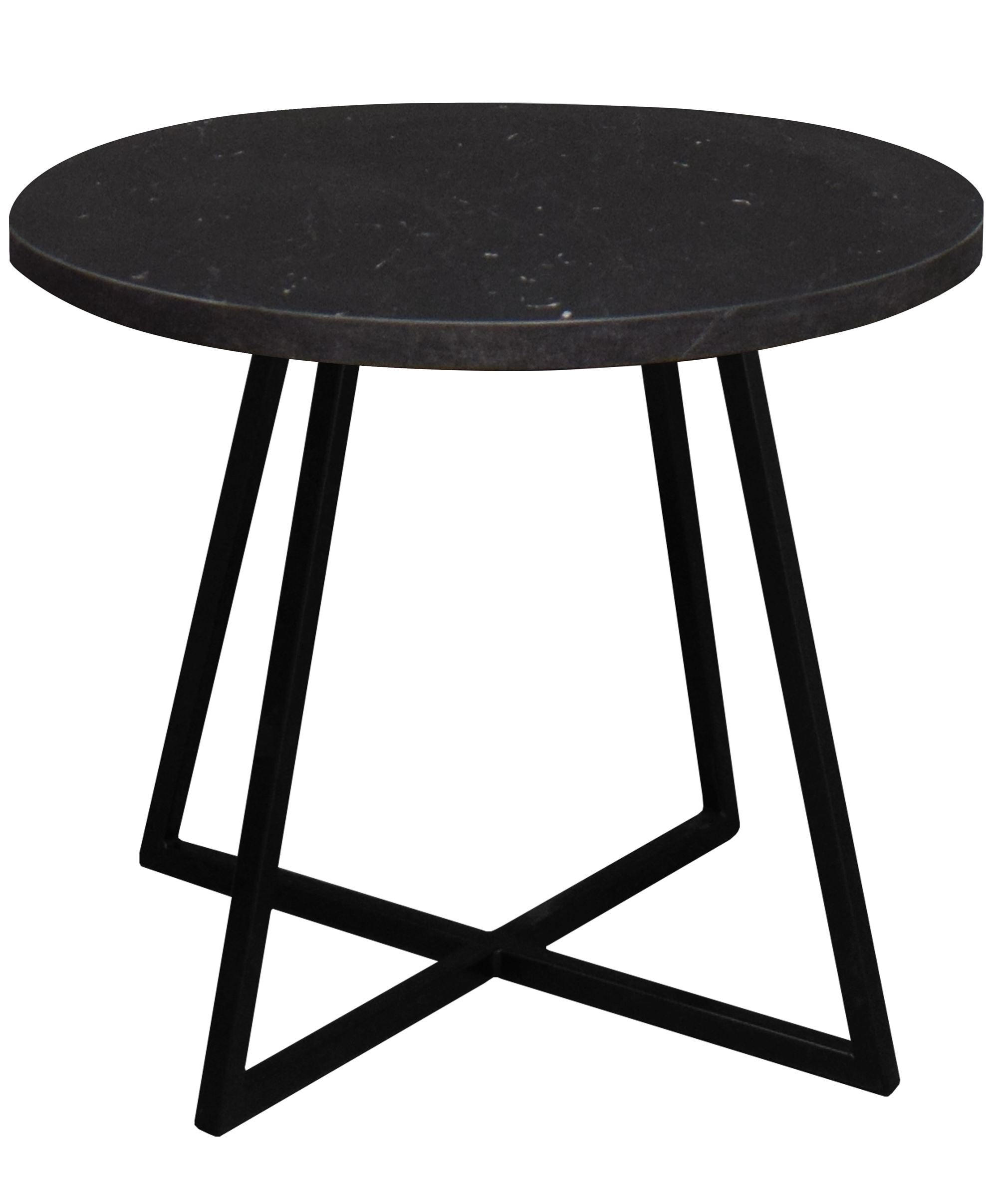 COUCHTISCH Rund Elesa 4 60x51x60 Holzwerkstoff Schwarz/Keramik schwarz - Schwarz, Holzwerkstoff (60/60/51cm) - 58aufmkessel