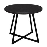 COUCHTISCH Rund Elesa 4 60x51x60 Holzwerkstoff Schwarz/Keramik schwarz - Schwarz, Holzwerkstoff (60/60/51cm) - 58aufmkessel