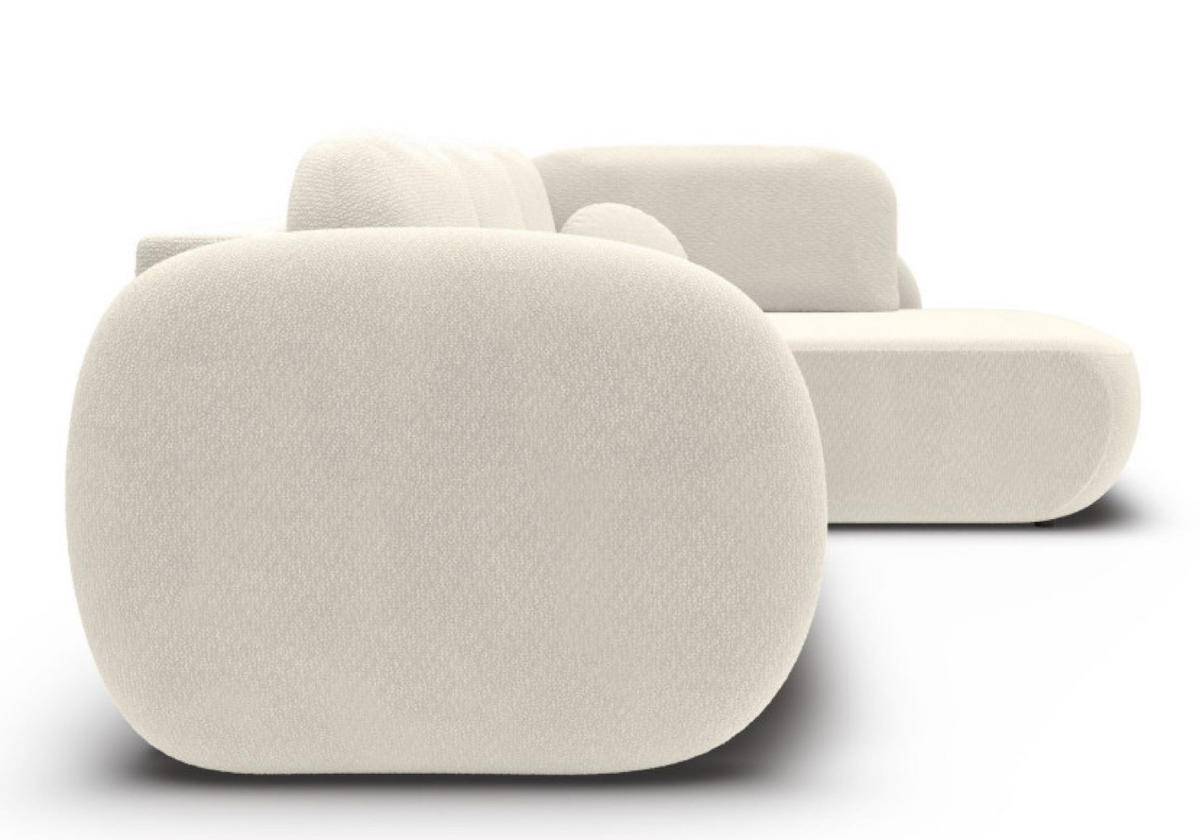 ECKSOFA Creme OLIVIO II Ausziehbar Rechts - Creme/Weiß, Textil (190/289cm) - Sepro Meble