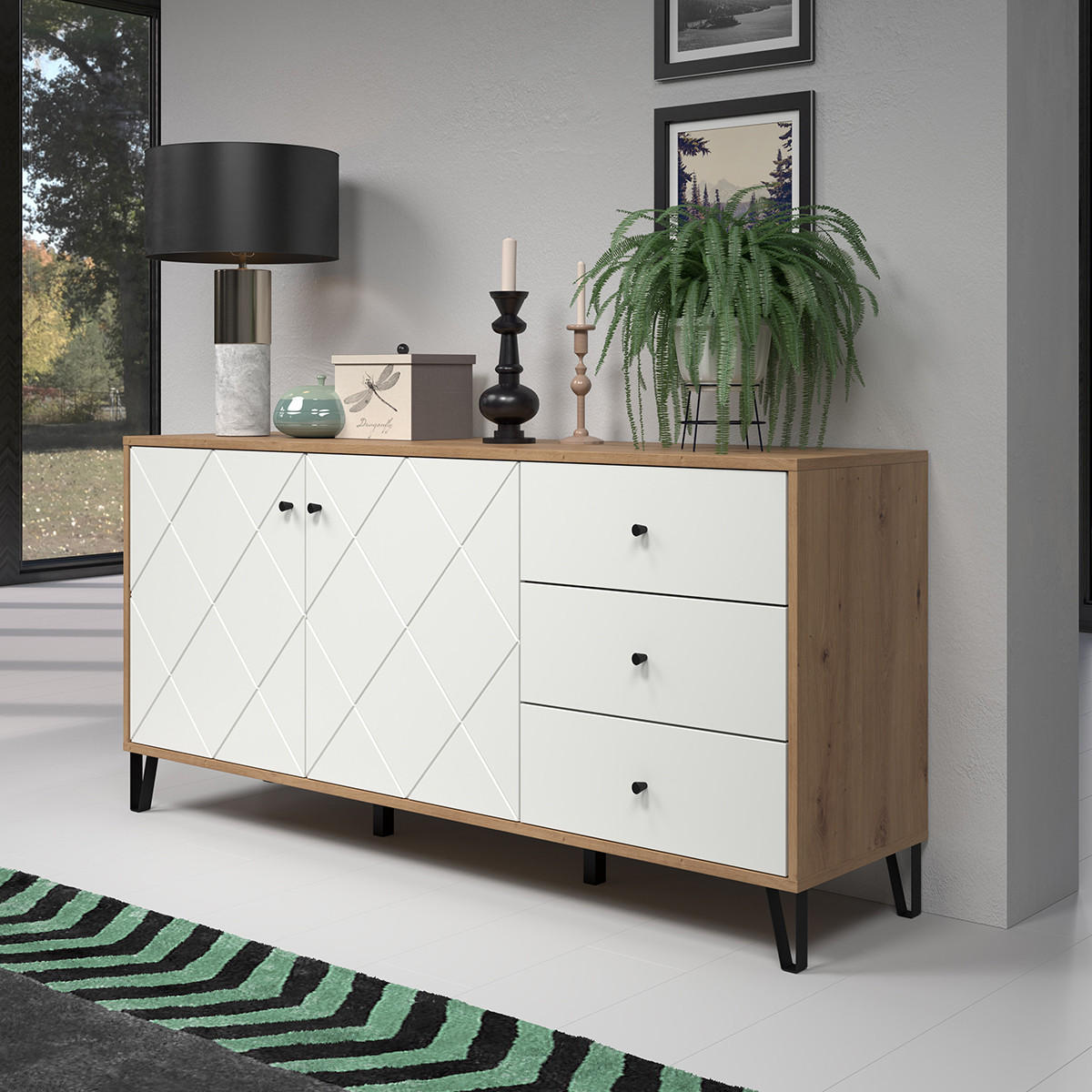SIDEBOARD Touch Weiß - Weiß, Holzwerkstoff (183/76/40cm) - Trendteam
