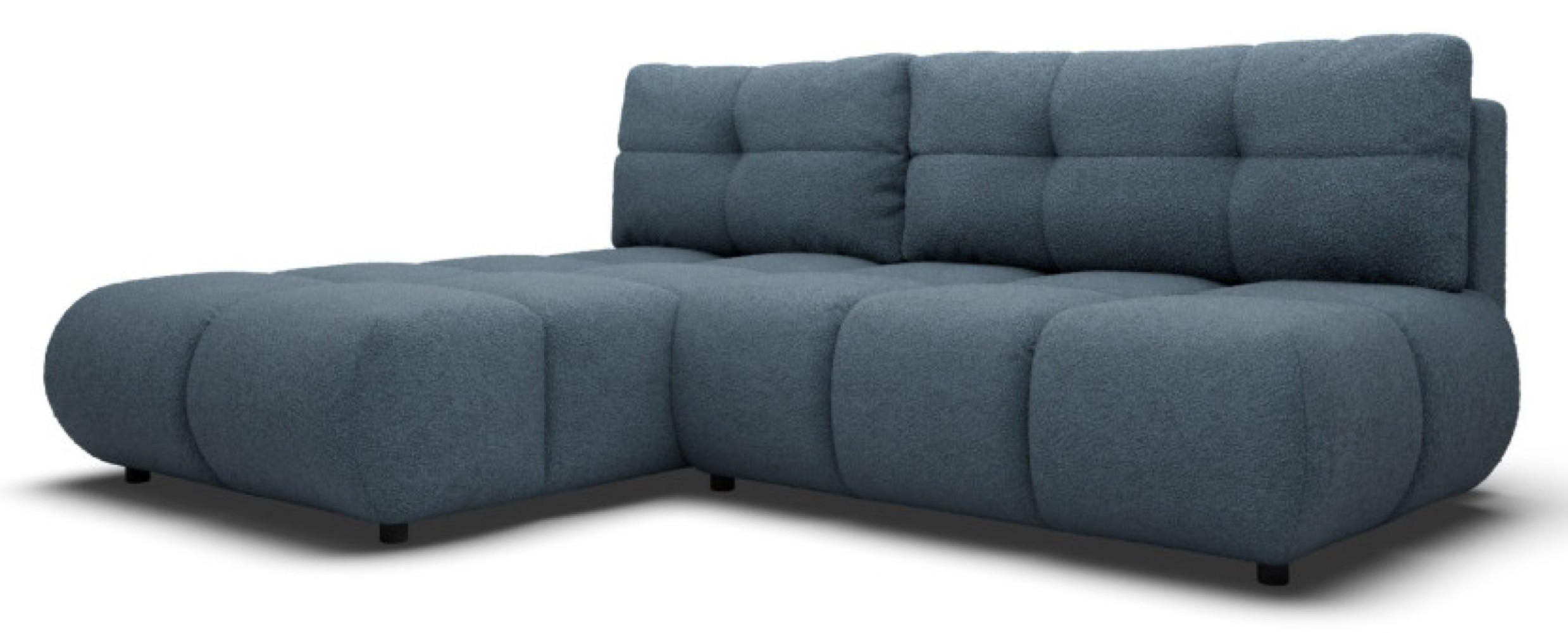 ECKSOFA Dunkelblau MILA Ausziehbar Links - Blau, Textil (230/177cm) - Sepro Meble
