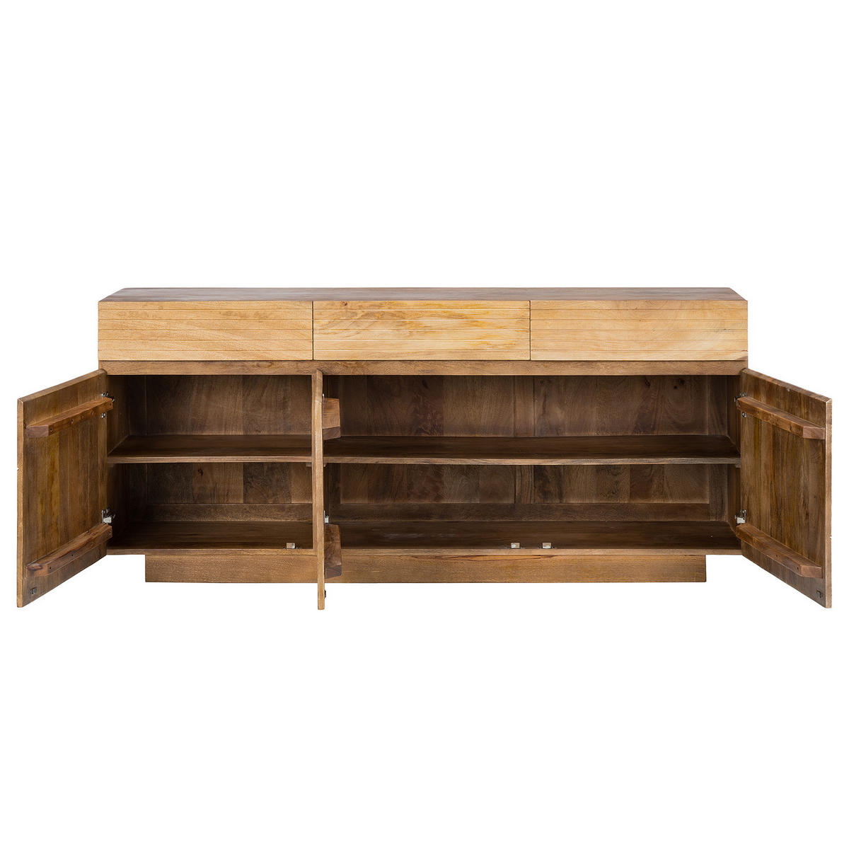 MASSIVES SIDEBOARD mit 3 Türen - Mango - Naturfarben, Holz (170/77/40cm) - home24