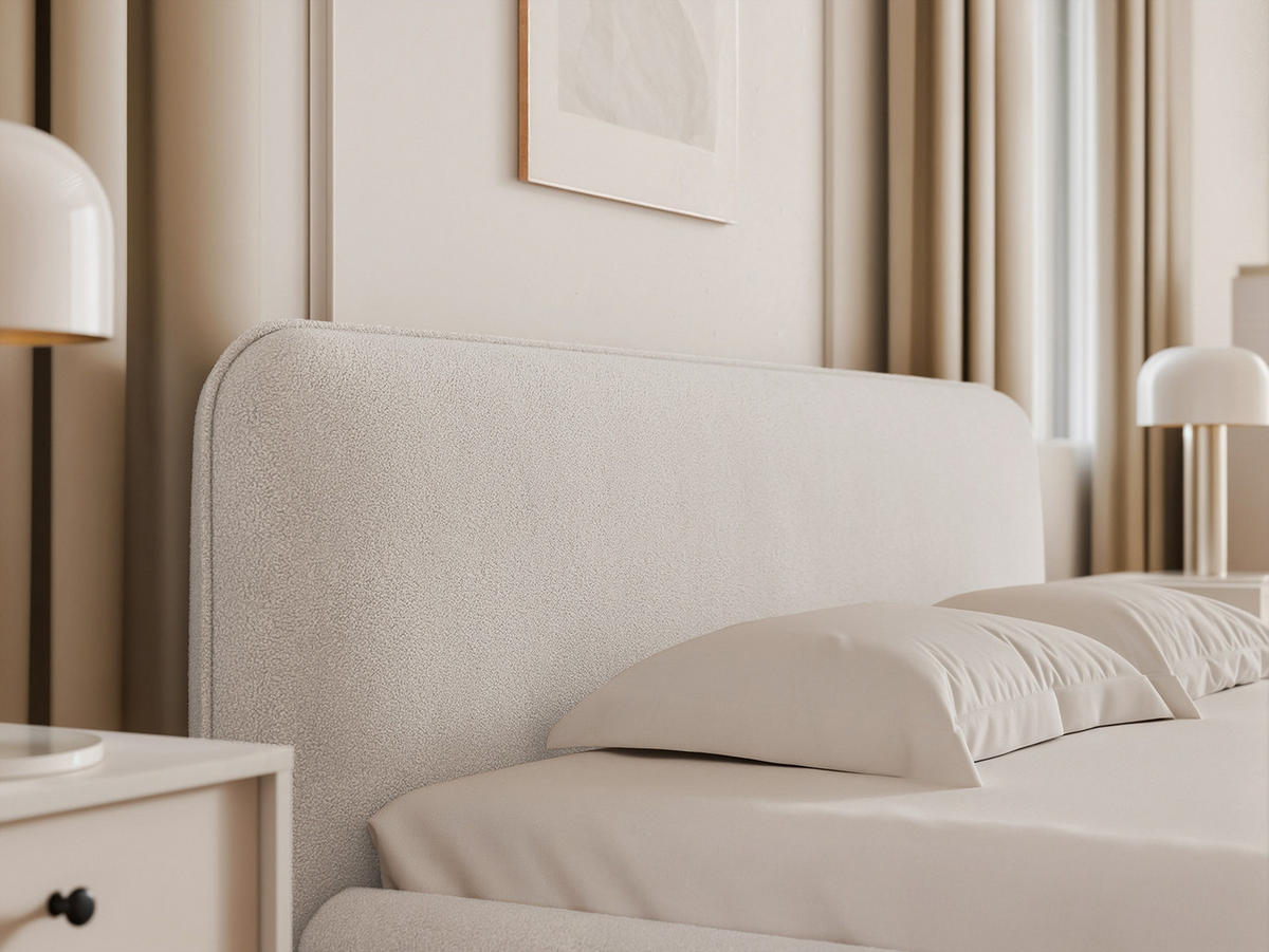 POLSTERBETT Herat 180x200 cm, Weiß - Weiß, Textil (200/180cm) - Fedve