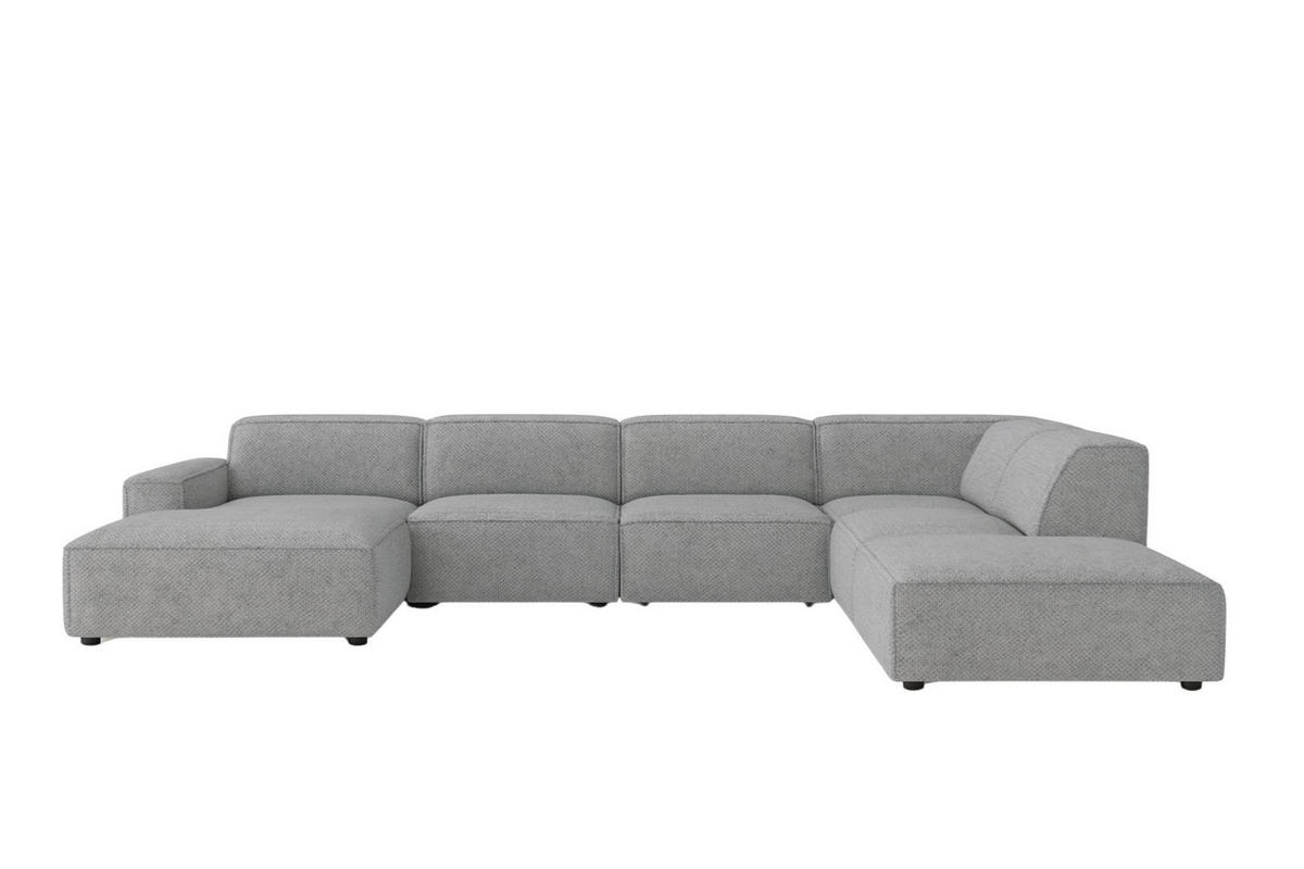 ECKSOFA Cursal V, Stoff Artico, Cement, Rechts - Grau, Holz (364/262cm) - Kaiser Möbel