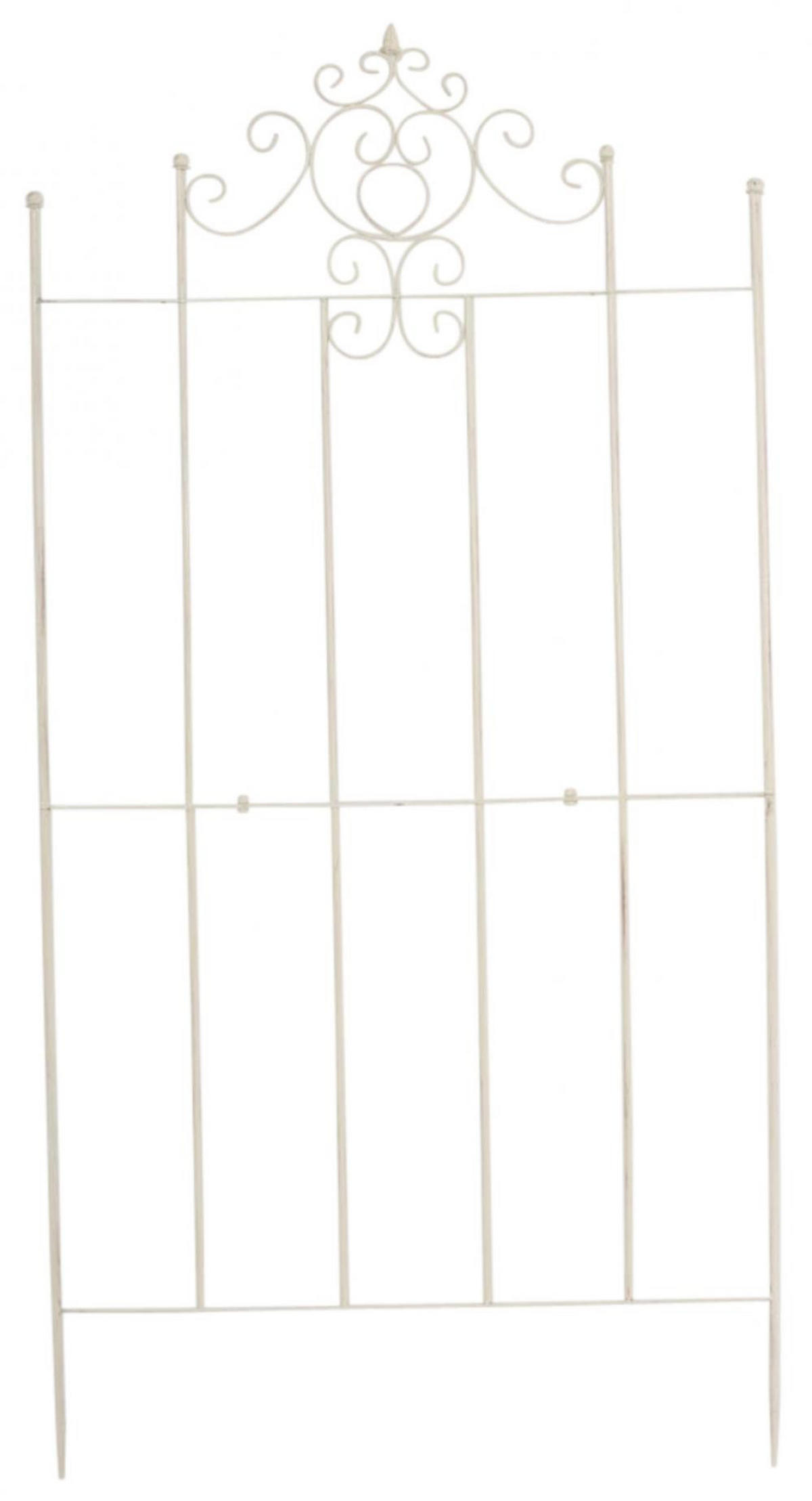 RANKGITTER 2er Set Metall antik-creme - Creme, Metall (85.5/170/2cm) - CLP