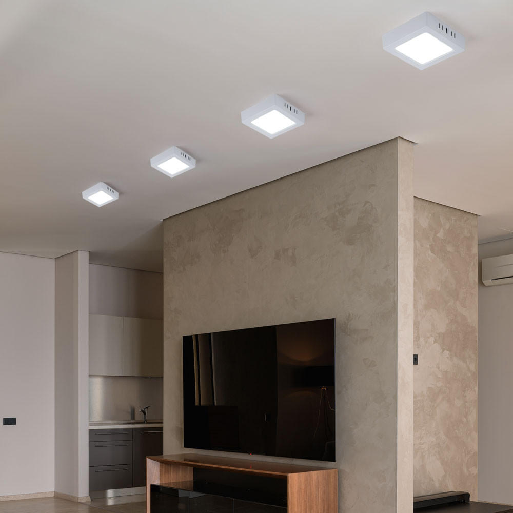 LED WANDLEUCHTE Aufbau Weiß - Weiß, Kunststoff (12/3/12cm)