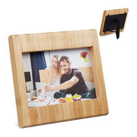 BILDERRAHMEN - Hellbraun, Glas/Holz (16.5/15cm) - Relaxdays