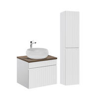 KOUPELNOVÝ NÁBYTEK 60cm Zelie 2er-Set Bílá - bílá, kompozitní dřevo (60/48/46cm) - Petits-meubles