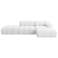 ECKSOFA modulares Sofa Lizur-L1 - 285x160x70 cm Weiß Bouclé - Weiß, Holzwerkstoff/Textil (285/160cm) - ALTDECOR