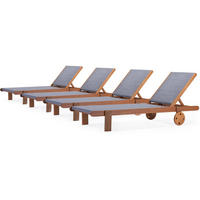 SONNENLIEGE saïgon Grau - Grau, Metall (71/80/193cm) - Habitat Garten