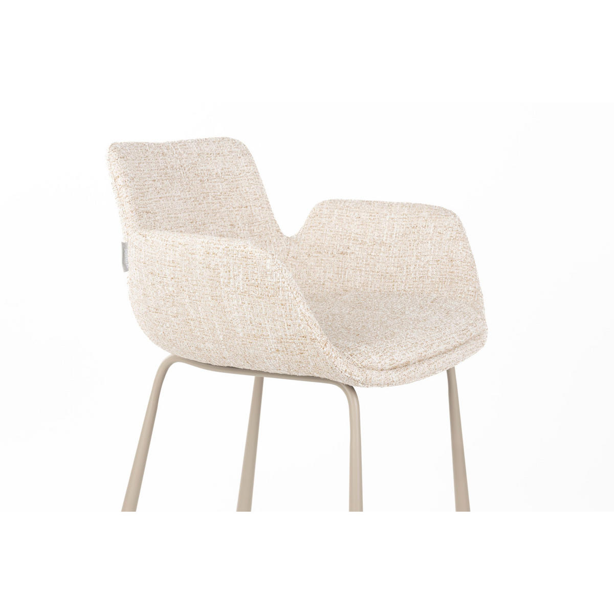 BARHOCKER Brit Rückenlehne 67,5 cm Beige - 2 er Set - Beige, Kunststoff (57/91.5/54cm) - Zuiver