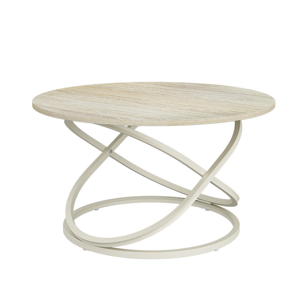 COUCHTISCH Calgary, Travertin/Cashmere, 79.5 x 79.5 cm - Kaschmir/Braun, Holzwerkstoff (79.5/79.5/46cm) - Vicco