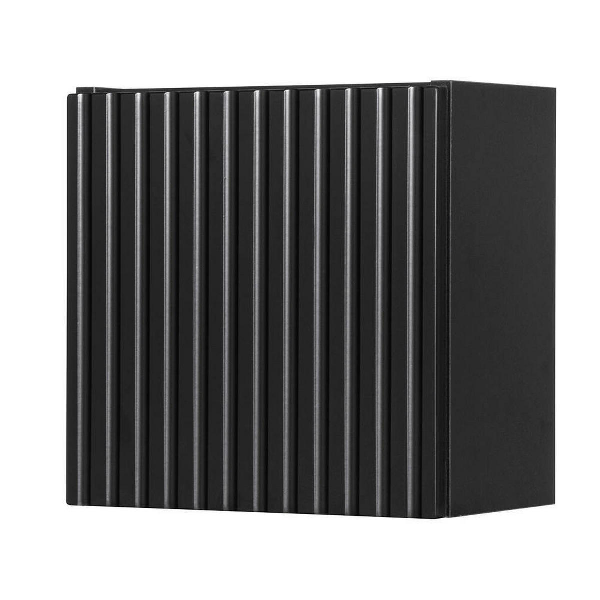 BAD-HÄNGESCHRANK Skelbolu - Schwarz, Holzwerkstoff (30/30/19cm) - [en.casa]