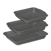 3XAUFLAUFFORM - Grau, Metall (28.5/42.5/5cm) - Relaxdays