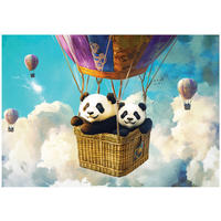 FOTOTAPETE Kinderzimmer Tiere Wolken Tapete Kinder 300x210 - Multicolor, Papier (300/210cm) - Wallarena