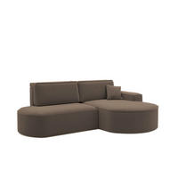 ECKSOFA Modena Pro - Komfort Und Stil Stoff Salvador Dunkelbraun Rechts - Dunkelbraun, Holz (278/179cm) - Kaiser Möbel