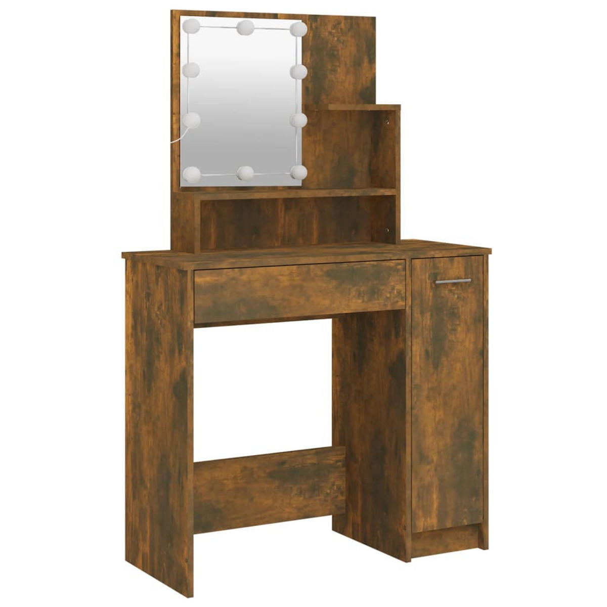 SCHMINKTISCH Donohue 86.5/35/136 cm - Taupe, Holzwerkstoff (86.5/136/35cm) - Nettlife