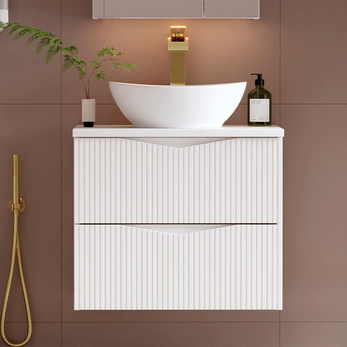 WASCHTISCH 60.6cm Tao Weiß - Weiß, Holzwerkstoff (60.6/50/45.8cm) - Petits-meubles