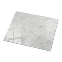 TISCHPLATTE 80x60 cm Betonoptik mit Rissen - Silberfarben/Grau, Glas (80/60/0.4cm) - TULUP
