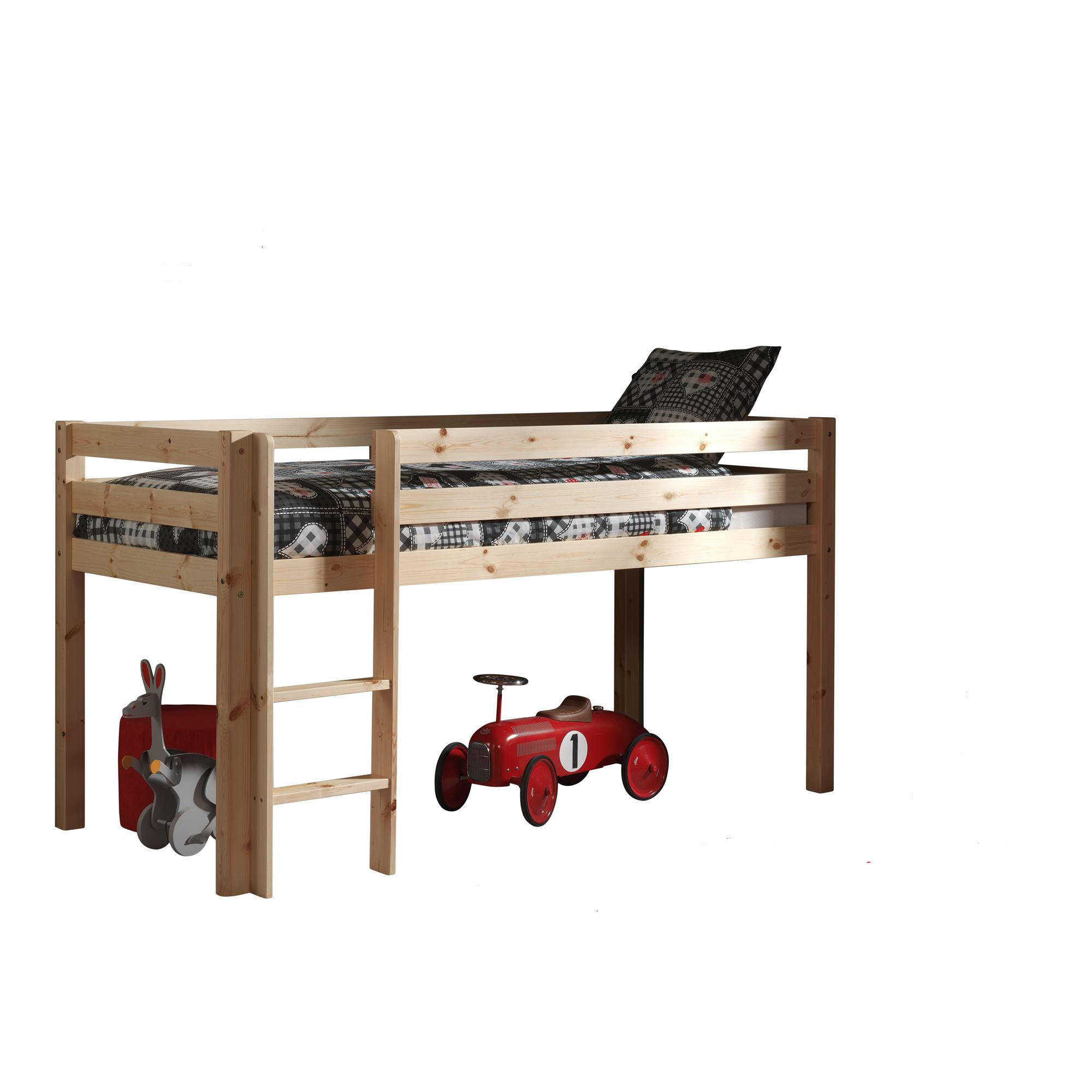 KINDERBETT Karolina 210x114x106 aus Massivholz in natur - Kieferfarben, Holz (90/200cm) - 58aufmkessel