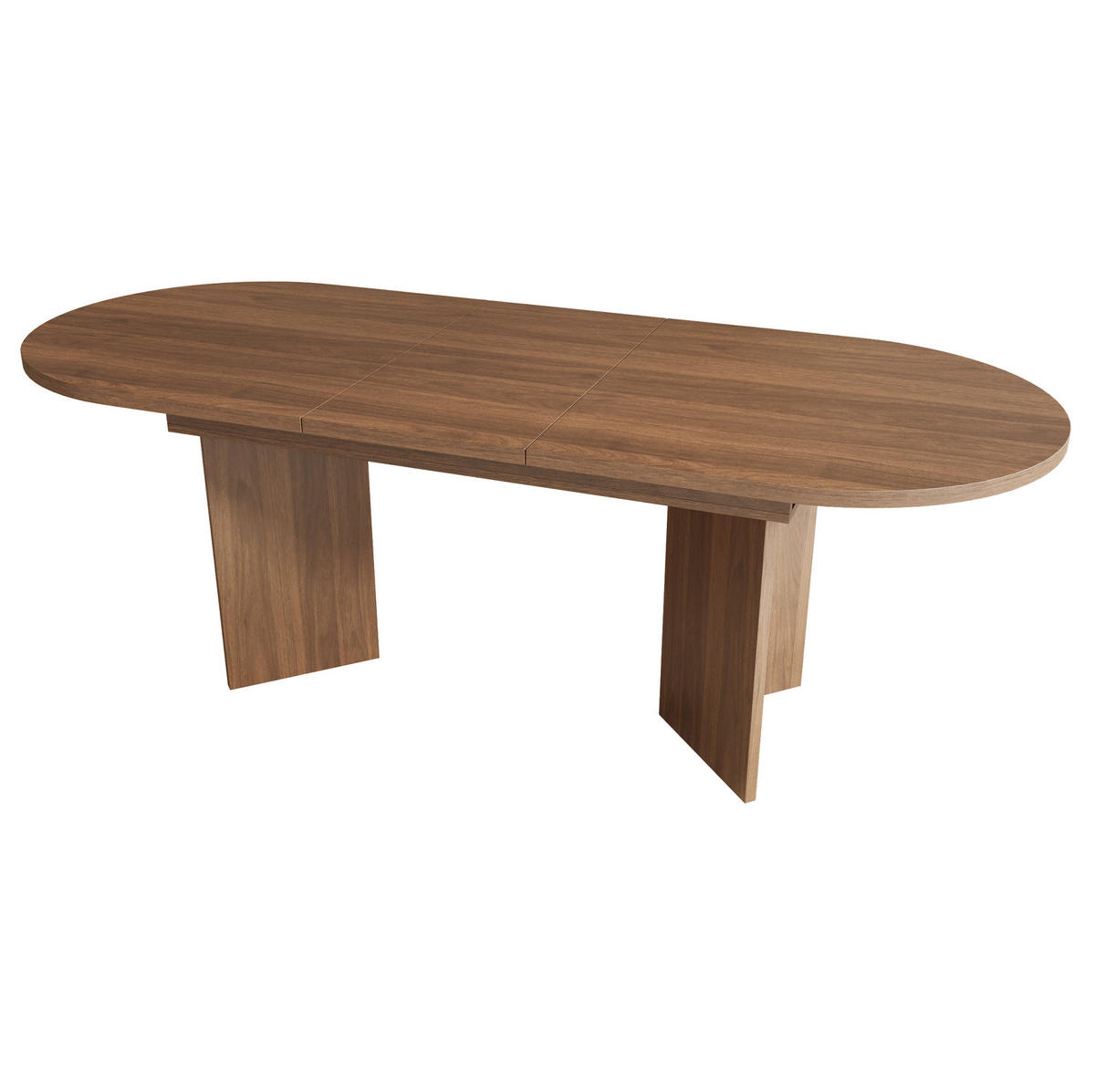 ESSTISCH 160/80/75 cm nussbaumfarben aus MDF mit Ausziehfunktion - Walnussfarben, Holzwerkstoff (160/80/75cm) - OKWISH