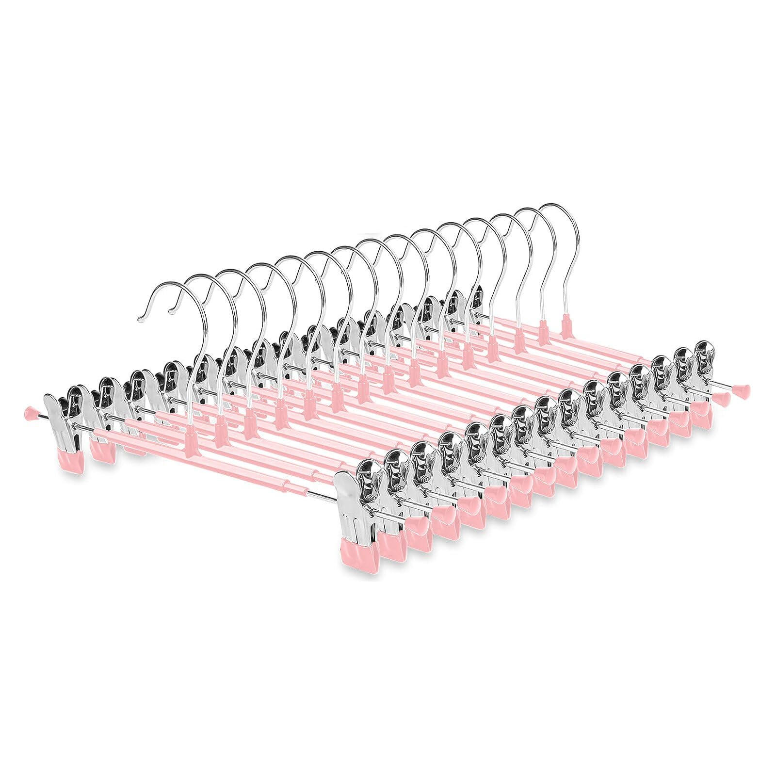 HOSENBÜGEL 15-teilig Rosa Edelstahl - Pink, Kunststoff/Metall (12.4/2.5/30.5cm) - Kaket