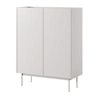 HOHE Kommode 2 Türen Laris - 97 cm, Beige - Kaschmir/Beige, Holz/Metall (97/122/37cm) - Emporius