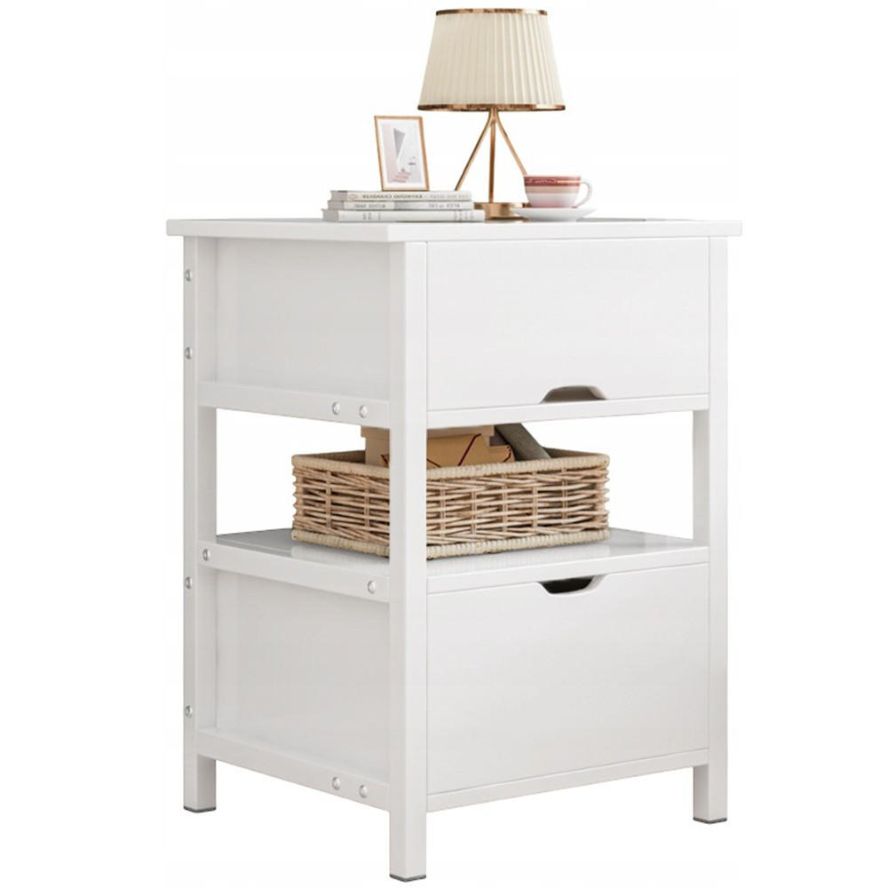 NACHTTISCH, weiß 45/38/55 cm - Weiß, Holzwerkstoff (45/55/38cm)