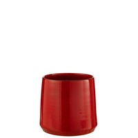 BLUMENTOPF RUND - Töpferei - Rot - M - Ø 24 cm - Rot, Keramik (24/22cm) - J-Line