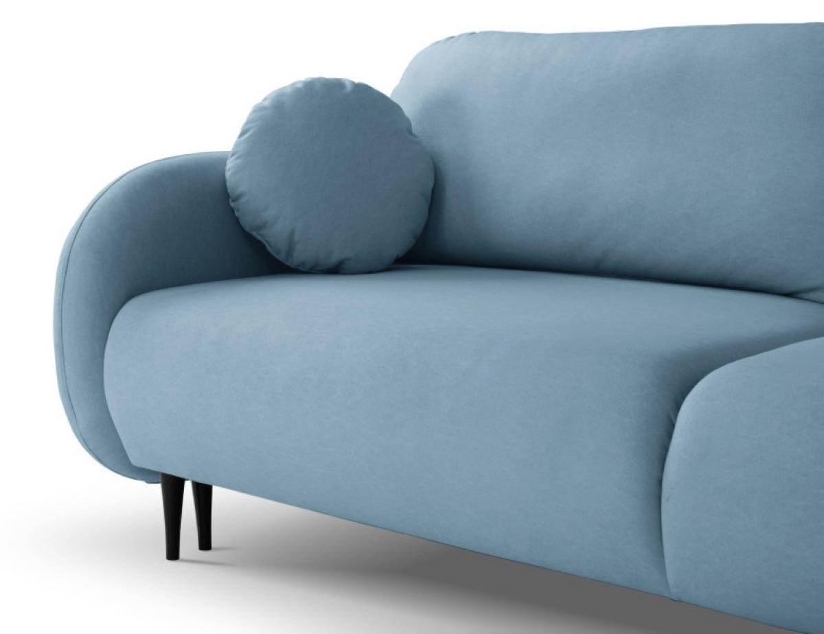 SOFA Blau SOFTI Mit Schlaffunktion - Blau, Textil (232/95/109cm) - Sepro Meble