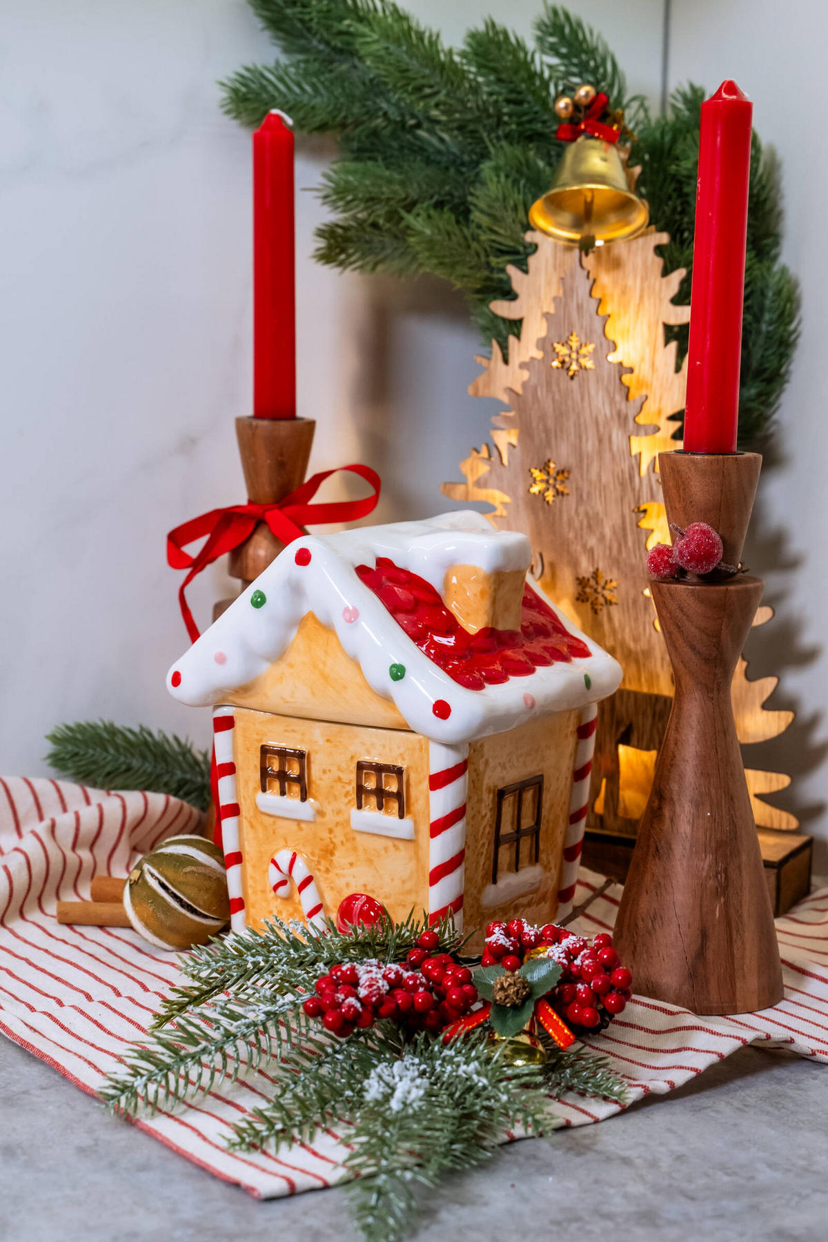KERZENHALTER Akazie 22 cm - Braun, Holz (7/22/7cm) - Home Styling Collection