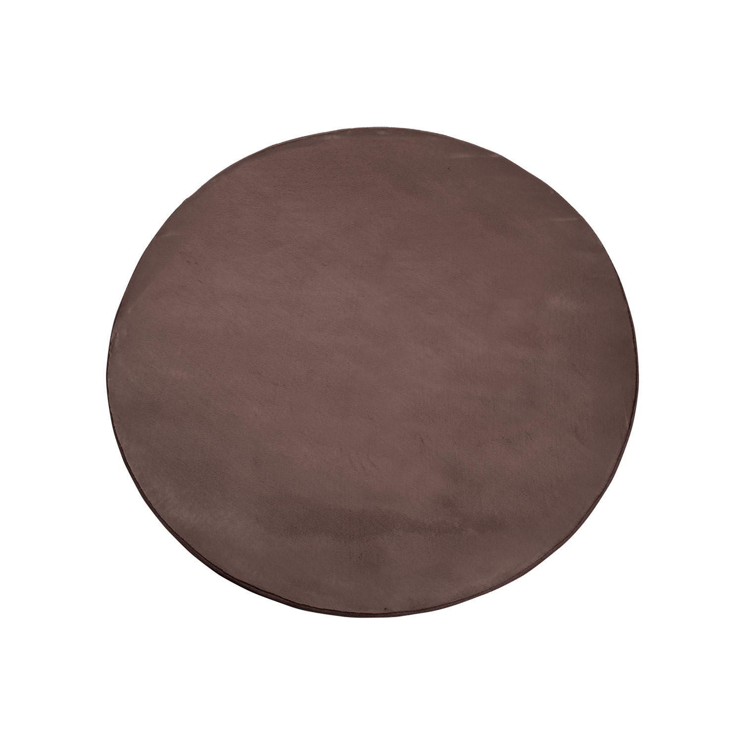 HOCHFLOR-TEPPICH Topia 400 Dunkelbraun 120 cm Rund - Taupe, Textil (120/120cm) - carpet city