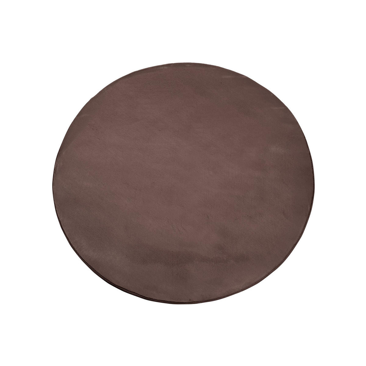 HOCHFLOR-TEPPICH Topia 400 Dunkelbraun 120 cm Rund - Taupe, Textil (120/120cm) - carpet city