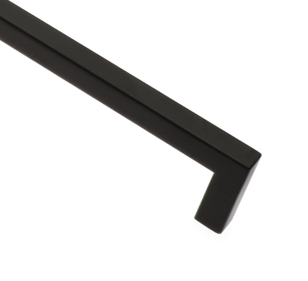 MÖBELGRIFF BA 128mm Küchengriff Schwarz matt Schrankgriff schmal Türgriff eckig - Schwarz, Metall (1/3.2/13.8cm) - Livingpoint24