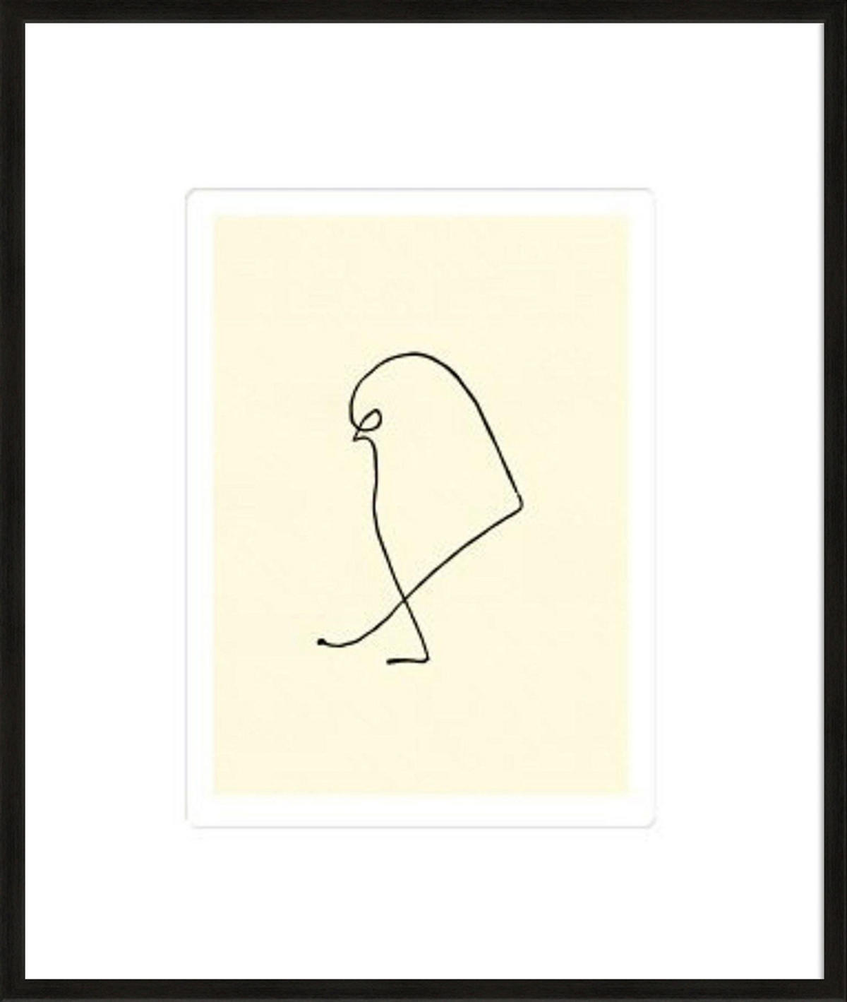 BILD gerahmt 53x63 cm Pablo Picasso „Der Sperling“ - Weiß, Holz (53/63cm) - artissimo